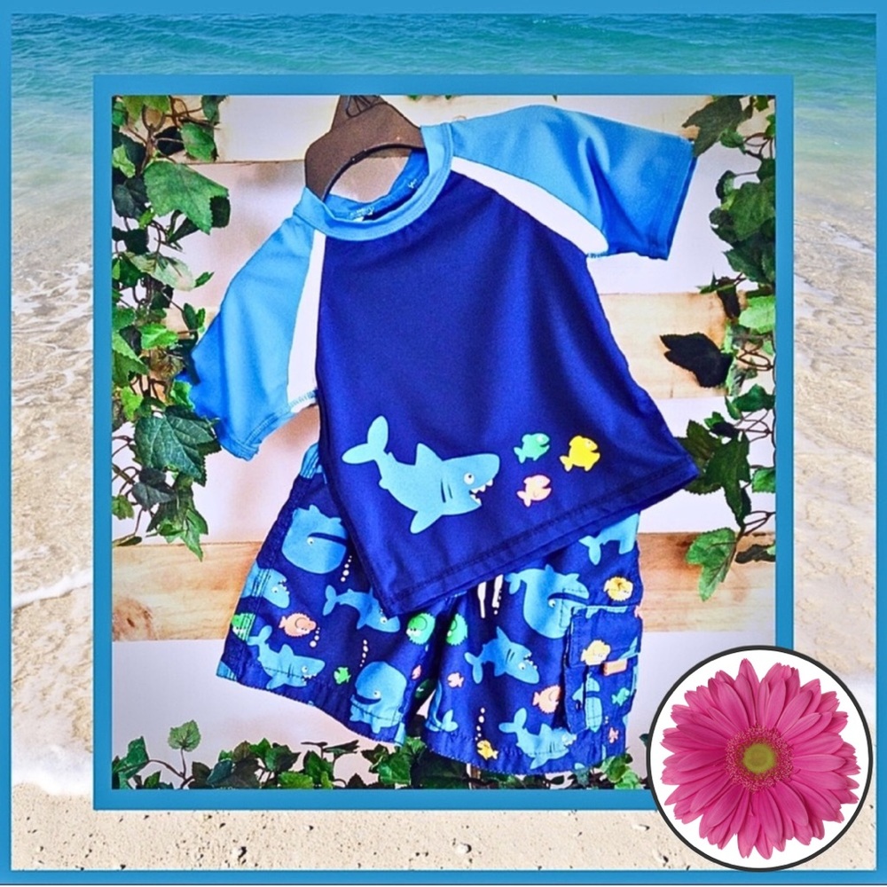 3/$10, 5/$15 - Wave Zone 2 Piece Rash Guard Swimming Set